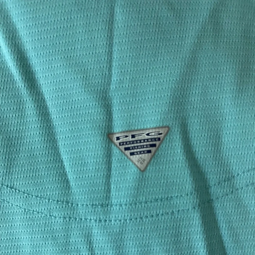 Columbia Omni Shade Aqua 3/4 Sleeve Top Sun Protection Beach Fishing Medium Hike - Picture 8 of 8